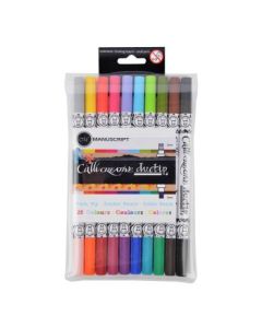 Manuscript - Callicreative DUO Tip Markers For Hand-Lettering - 10 Markers With 20 Colours