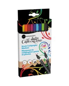 Manuscript - Callicreative DUO Tips Permanent Brush Calligraphy Markers - 10 Assorted Colours