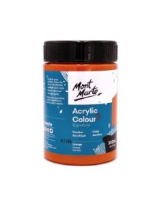 Mont Marte Signature Acrylic Paint - Jar of 300 ml (10.5 Oz) - Orange