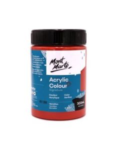 Mont Marte Signature Acrylic Paint - Jar of 300 ml (10.5 Oz) - Vermilion