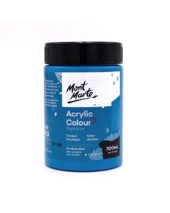 Mont Marte Signature Acrylic Paint - Jar of 300 ml (10.5 Oz) - Cerulean Blue