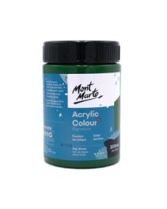 Mont Marte Signature Acrylic Paint - Jar of 300 ml (10.5 Oz) - Sap Green