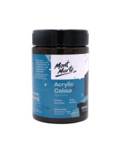 Mont Marte Signature Acrylic Paint - Jar of 300 ml (10.5 Oz) - Burnt Umber