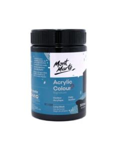 Mont Marte Signature Acrylic Paint - Jar of 300 ml (10.5 Oz) - Lamp Black