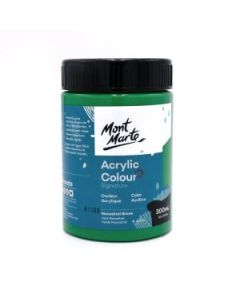 Mont Marte Signature Acrylic Paint - Jar of 300 ml (10.5 Oz) - Monastral Green