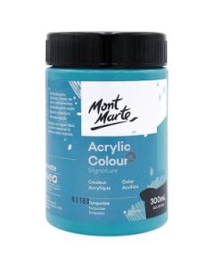 Mont Marte Signature Acrylic Paint - Jar of 300 ml (10.5 Oz) - Turquoise