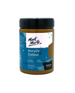 Mont Marte Signature Acrylic Paint - Jar of 300 ml (10.5 Oz) - Raw Sienna