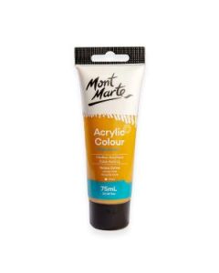 Mont Marte Signature Acrylic Paint - Tube of 75 ml (2.5 Oz) - Yellow Ochre