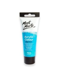 Mont Marte Signature Acrylic Paint - Tube of 75 ml (2.5 Oz) - Cerulean Blue