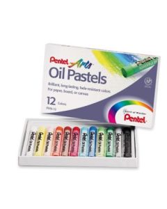 Pentel Arts Oil Pastel Set - 12 Assorted Colours