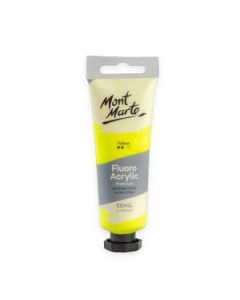 Mont Marte Premium Acrylic Paint - Tube of 50 ml (1.7 Oz) - Fluorescent Yellow