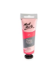 Mont Marte Premium Acrylic Paint - Tube of 50 ml (1.7 Oz) - Fluorescent Pink