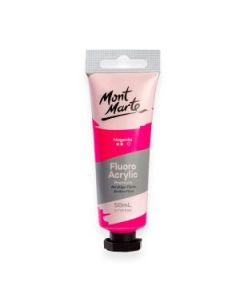 Mont Marte Premium Acrylic Paint - Tube of 50 ml (1.7 Oz) - Fluorescent Magenta