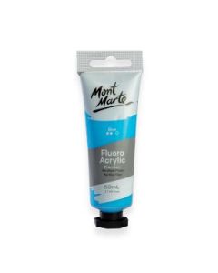 Mont Marte Premium Acrylic Paint - Tube of 50 ml (1.7 Oz) - Fluorescent Blue