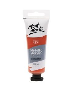 Mont Marte Premium Acrylic Paint - Tube of 50 ml (1.7 Oz) - Copper