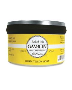 Gamblin Printmaking Relief Ink - Hansa Yellow Light - Jar of 175 ML