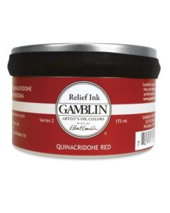 Gamblin Printmaking Relief Ink - Quinacridone Red - Jar of 175 ML