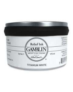 Gamblin Printmaking Relief Ink - Titanium White - Jar of 175 ML