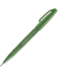 Pentel Sign Pen Touch - Fude Brush Tip - Olive Green