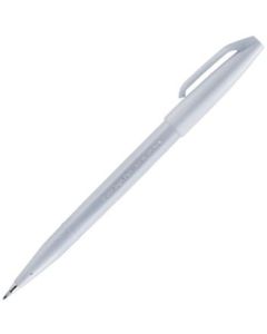 Pentel Sign Pen Touch - Fude Brush Tip - Light Grey