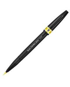 Pentel Artist Brush Sign Pen - Micro Brush Tip - Yellow