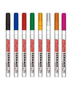 Soni Officemate Slim Fine Tip Ceramic Marker - Pack of 8