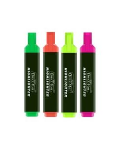 Soni Officemate Highlighter Textliner - PVC Pouch - Pack of 4