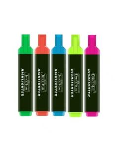 Soni Officemate Highlighter Textliner - PVC Pouch - Pack of 5