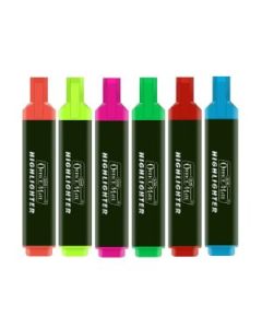 Soni Officemate Highlighter Textliner - PVC Pouch - Pack of 6