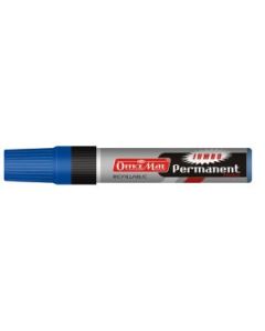 Soni Officemate Refillable - Jumbo Permanent Marker - Chisel Tip (10 MM) - Blue