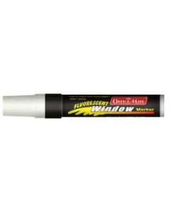 Soni Officemate Jumbo Liquid Chalk Marker - Chisel Tip (15 MM) - Fluorescent White