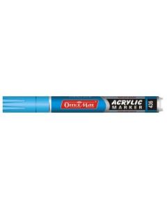 Soni Officemate Water Base Acrylic Marker - Bullet Tip (4.5 MM) - Fluorescent Blue