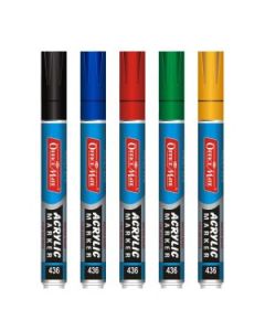 Soni Officemate Water Base Acrylic Regular Tip Marker - Pack of 5