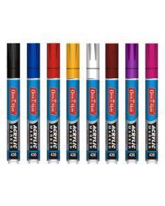 Soni Officemate Water Base Acrylic Regular Tip Marker - Pack of 8