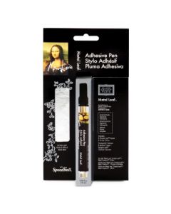 Speedball Monalisa Metal Leaf - Adhesive Pen + Simple Leaf Silver Kit