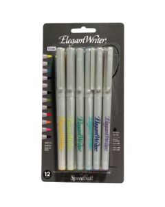 Speedball Elegant Writer - Dye Based Calligraphy Marker - Extra-Fine 1.3 MM - Chisel Tip - Set of 12 Marker