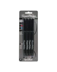 Speedball Elegant Writer - Permanent Calligraphy Marker - 1.3 MM - Chisel Tip - Set of 4 Markers