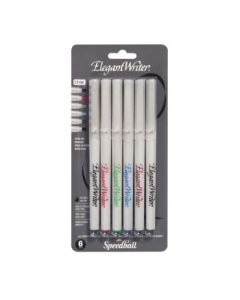 Speedball Elegant Writer - Dye Based Calligraphy Marker - Fine 2.0 MM Chisel Tip - Set of 6 Marker