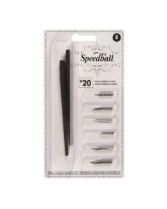 Speedball Nib & Pen Holder Set - General Purpose Pen Set - 6 Nibs + Standard & Crowquill Holder