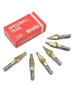 SpeedBall Broad Edge Universal Lettering Nibs - Type B (Round) Set of 6