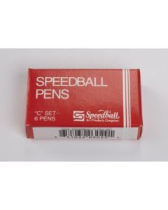 SpeedBall Broad Edge Right Handed Lettering Nibs - Type C (Flat) Set of 6