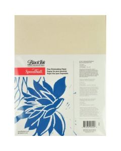 Speedball Unbleached Mulberry Printmaking Paper - Natural (Smooth + Textured) 45 GSM - 22.86 cm x 30.48 cm or 9" x 12" Pack of 25 Sheets