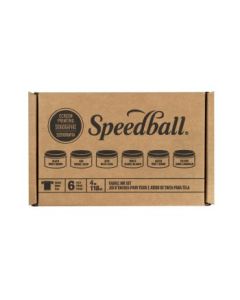 Speedball Fabric Screen Printing Ink - Starter Set #1 of 6 Jars x 118 ml