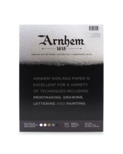 Speedball Arnhem 1618 Printmaking Paper - Multi Coloured Vellum 245 GSM - 21.6 x 27.9 cm or 8.5 x 11" Pad of 20 Sheets