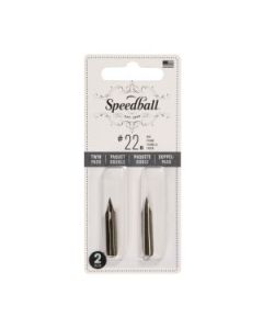 SpeedBall Standard Point Dip Pen Blister Pack of 2 - 22B Standard Extra Fine Nib