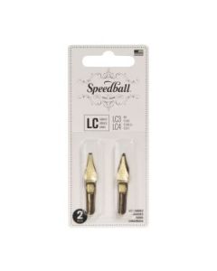 SpeedBall Broad Edge Left Handed Lettering Nibs - Type C (Flat) - Blister Pack of 2 - Size LC3/LC4