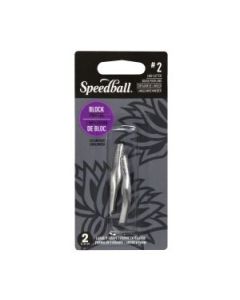 Speedball Printmaking Tool - #2 Lino Cutter - Large V - Pack of 2 - Blister Pack