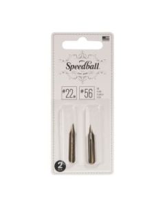 SpeedBall Standard Point Dip Pen - Blister Pack of 2 - 22B/56 - Standard Extra Fine & School Nib