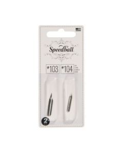 SpeedBall Standard Point Dip Pen - Blister Pack of 2 - 103/104 - Mapping & Drawing Nib