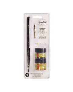 Speedball Signature Series Set - Gold Marbel Holder + Super Black + Silver